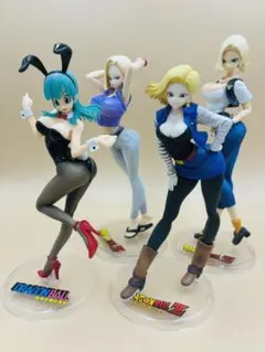 【希少】【4個セット】ドラゴンボール、18号、BULMA、フィギュア