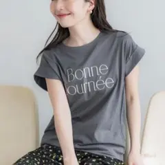 coca 半袖 フレンチスリーブ ロゴTシャツ チャコール　Mサイズ