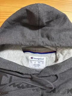 Champion グレー フード付きパーカー Lサイズ
