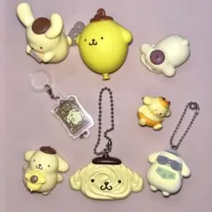 サンリオ ポムポムプリン めじるし フロッキー　キーホルダー　8点セット