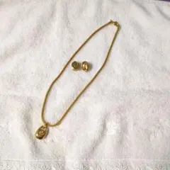 ゴールド ネックレス イヤリング セット