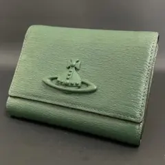 【美品】ヴィヴィアン・ウエストウッド 三つ折り財布 エマ グリーン