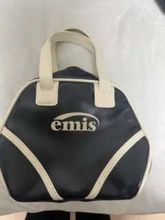 emis ブラックアイボリー ハンドバッグ