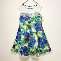 ZIN KATO ジンカトウ　レースワンピース　リゾート　夏　膝丈　 L ドットのサムネイル