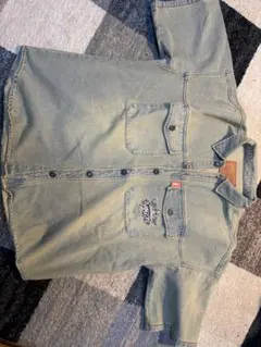 9090半袖ジーンズシャツ　グラフィックプリント