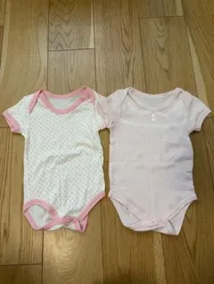 ベビー用　半袖ロンパース2枚セット　80