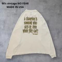 90s NO FEAR USA製 ビンテージノーフィア プリントロンT 白 XLのサムネイル