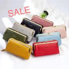 再入荷♡お買い得!横型 スマホポーチ がま口 長財布お財布ポシェット レディース