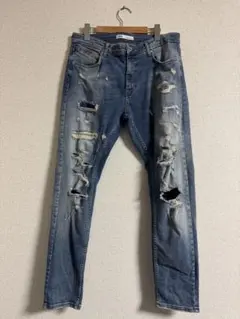 ZARA ダメージ加工 スリムフィットジーンズ