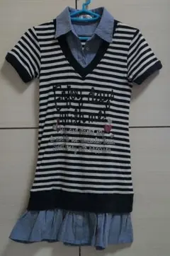 SOMETHING EDWIN ストライプ ワンピース 150