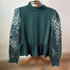 ZARA ザラ　ブラウス　シャツ　シースルー　グリーン