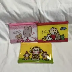 サンリオキャラクター フラットポーチ 3点セット
