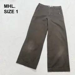 MHL. コットンツイル ワイドパンツ チノ ワークパンツ 日本製（2111）