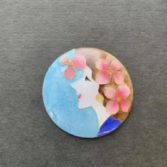 七宝焼　女性横顔