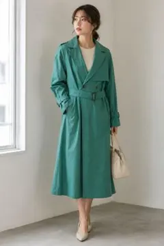 【希少】SNIDEL EDITION ONE トレンチコート エメラルドグリーンのサムネイル