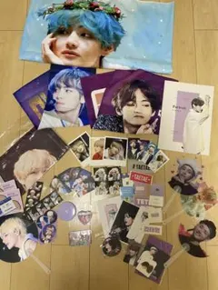 BTS テヒョン テテ V スローガン うちわ ミニフォト トレカ マスター