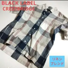 BLACK LABEL CRESTBRIDGE・メンズ半袖シャツ　麻混　チェックのサムネイル