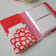 ダリア柄　カードケース　ポイントカードケース　マイナ入れ　ハンドメイド