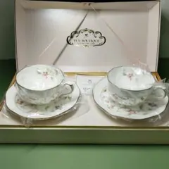 NARUMI ティーカップセット ボーンチャイナ 花柄 2個セット