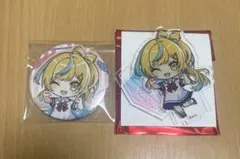 にじさんじ スイパラ 立伝都々 缶バッジ ミニキャラアクリルスタンド 2個セット