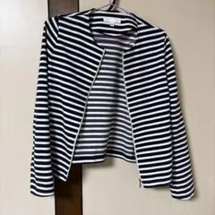 ストライプ ノーカラージャケットのサムネイル