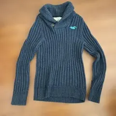 Hollister ダークグレー ニットセーター M