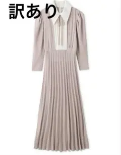 ［訳あり］snidel ブラウスカラードッキングニットワンピース