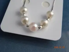 あこや真珠（約5.7-6㎜　5pcs　） SV925チェーン