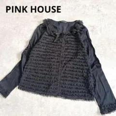 近年 PINK HOUSE ウーリーチュールフリルカーディガン ピコフリルリボンのサムネイル