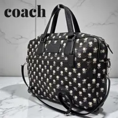 Coach ブラック ビジネスバッグ 大容量 F71136 COACH F71136 レザー 2WAYビジネスバッグ 黒 美品 A4可大容量 - メルカリ