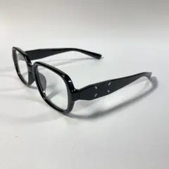 伊達メガネ 男女兼用 UVカット 新品 ブラックTR90 y2k 黒縁 ①