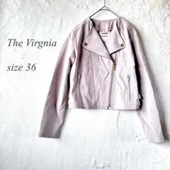 The Virgnia ライダースジャケット 36 フェイク ベージュ 431