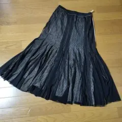 HIROKO KOSHINO ドット柄 プリーツスカート チュール 日本製