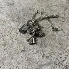 十字架 クロス シルバーネックレス お兄系 パンク Y2Kグランジ アーカイブ