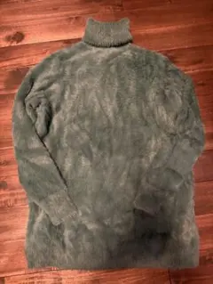 ZARA ファーニット M ザラ タートル シャギー
