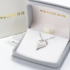 極美品 田崎真珠 ネックレス パール幅6.7mm重さ5g SV 本真珠 ケース付