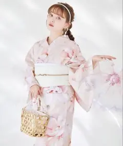 二部式浴衣 セパレート浴衣 3点set えんじ色の菊散らし Y5-18-2 - メルカリ