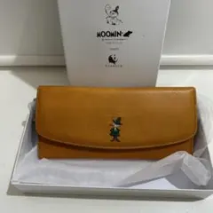 廃盤■kissora ×ムーミン　コラボ　かぶせ長財布　本革　未使用　スナフキン