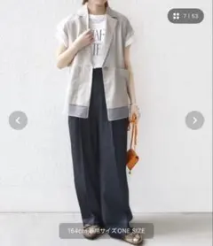 SHIPS シアー コンビ テーラード ベスト ONE SIZE