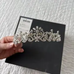 値下げ シルバー 花モチーフ ティアラ