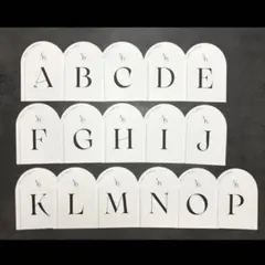 テーブルナンバー 16枚セット（A〜P） 両面印刷