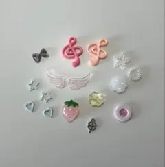 ネイルパーツ ウィッシュコア 音符 いちご 羽 クローバー