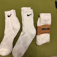 Nike ホワイトソックス３足 BACHELORS 茶系2足 P.E. 3足
