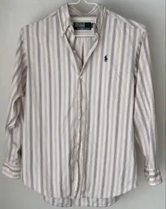 美品 Polo by Ralph Lauren ストライプ長袖シャツ 150