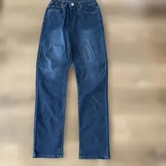 未使用品　ダークブルーストレートストレッチデニムパンツ　170 160