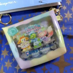 ダッフィー★ポーチ★ハートフェルト　レターズ　オブ　フレンドシップ★グリーン