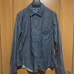 UNIQLO インディゴブルー の長袖シャツM