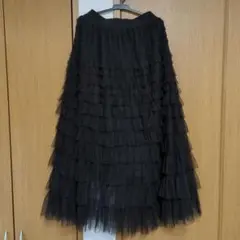 フリルスカート　黒