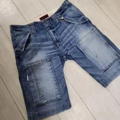 Johnbull Kojima Japan デニムショートパンツ Lのサムネイル