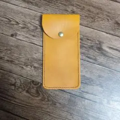 レザーペンケース ボタン付き